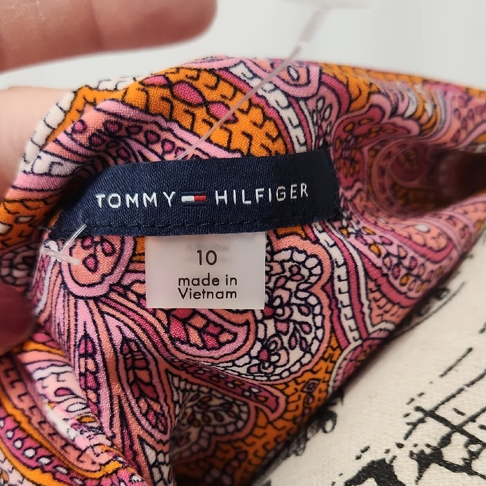 NWT Tommy Hilfiger Paisley Print Pink Dress, size 10 - Picture 8 of 10